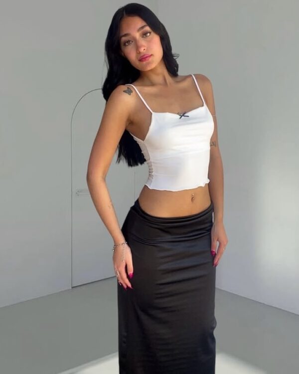 POLLERA SATEN BLACK