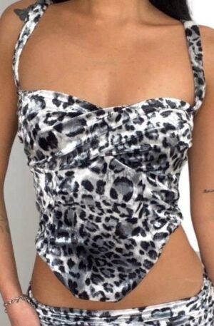 Corset print velvet