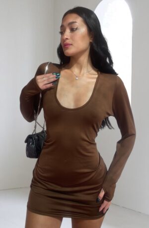 VESTIDO DARK BROWN