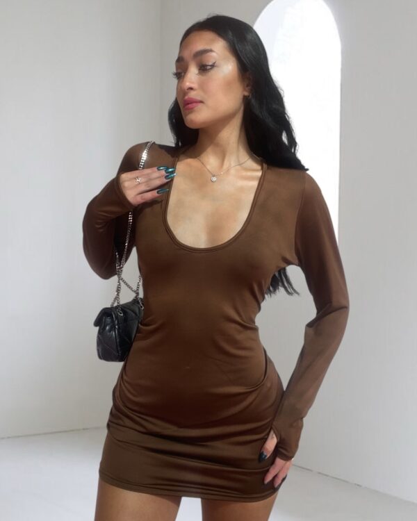 VESTIDO DARK BROWN